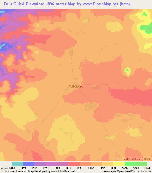 Tulu Guled,Ethiopia Elevation Map