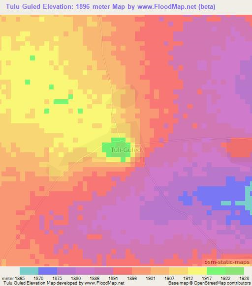 Tulu Guled,Ethiopia Elevation Map