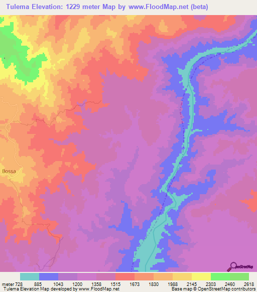 Tulema,Ethiopia Elevation Map