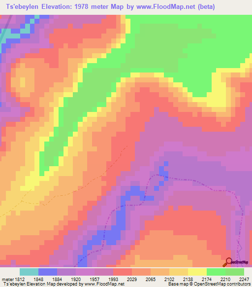 Ts'ebeylen,Ethiopia Elevation Map