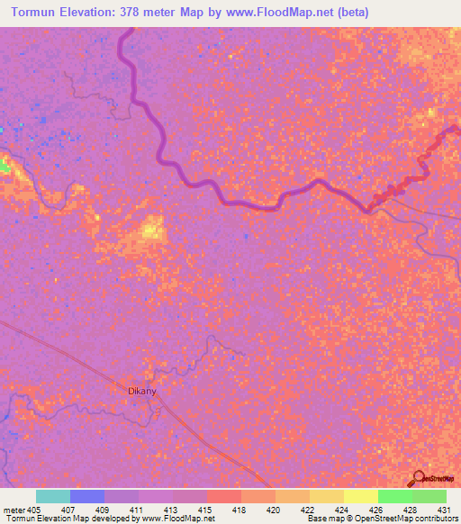 Tormun,Ethiopia Elevation Map