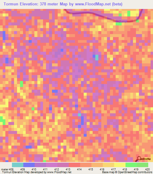 Tormun,Ethiopia Elevation Map