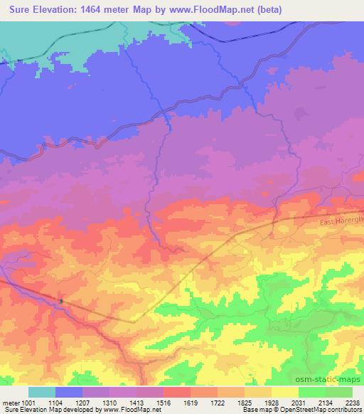 Sure,Ethiopia Elevation Map