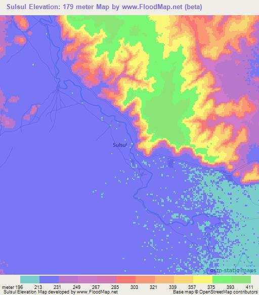 Sulsul,Ethiopia Elevation Map