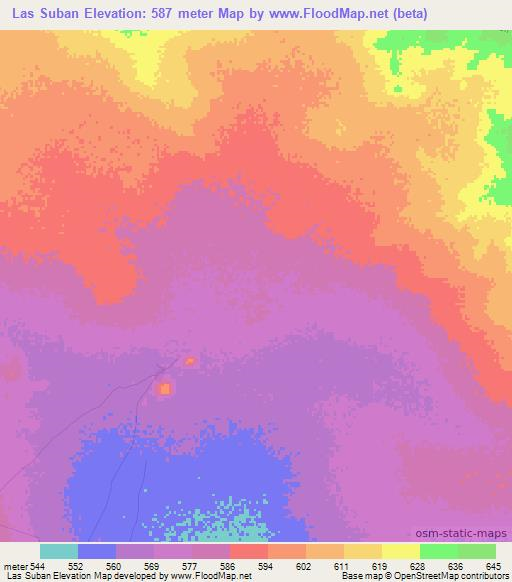 Las Suban,Ethiopia Elevation Map