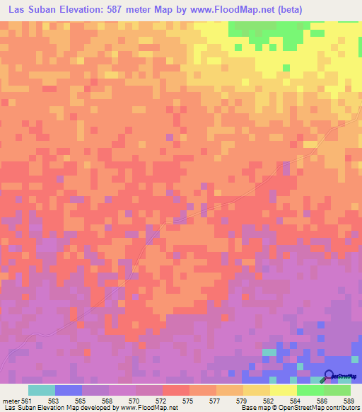 Las Suban,Ethiopia Elevation Map