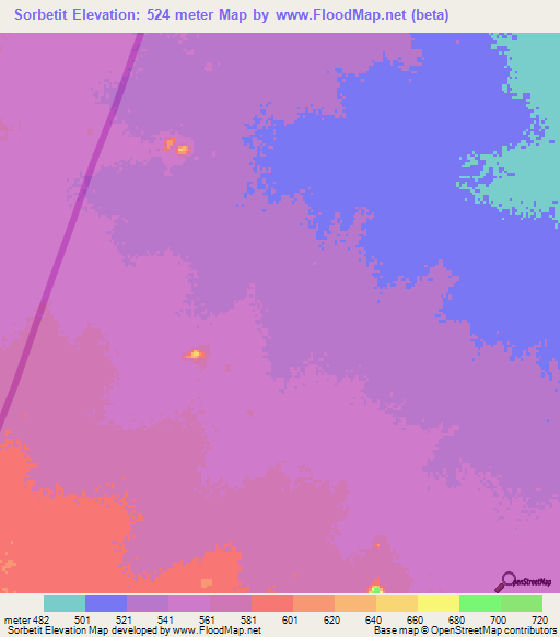 Sorbetit,Eritrea Elevation Map