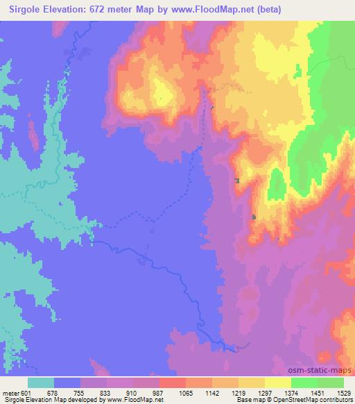 Sirgole,Ethiopia Elevation Map