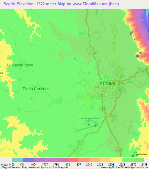 Segdo,Eritrea Elevation Map