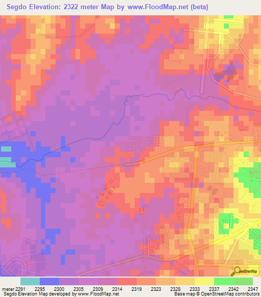 Segdo,Eritrea Elevation Map