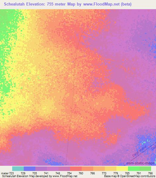 Schealutah,Ethiopia Elevation Map