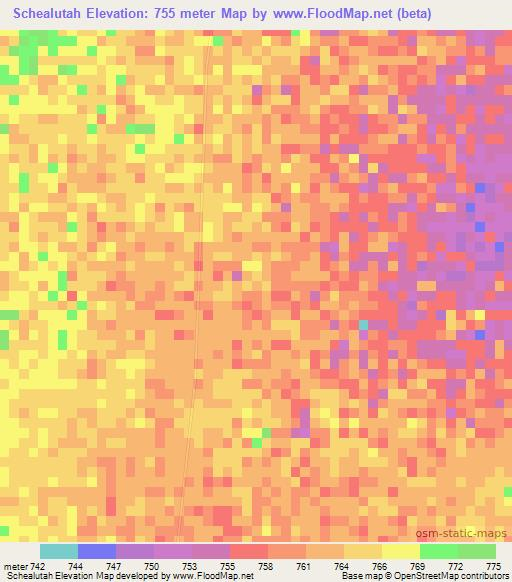 Schealutah,Ethiopia Elevation Map