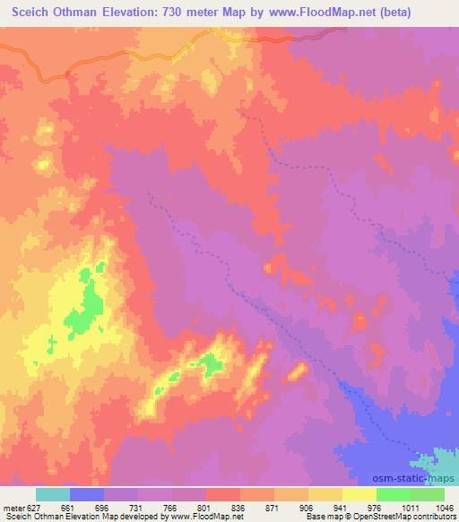 Sceich Othman,Ethiopia Elevation Map