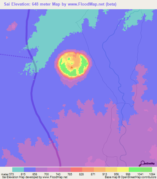 Sai,Ethiopia Elevation Map