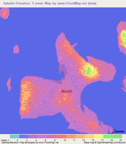 Sahelia,Eritrea Elevation Map