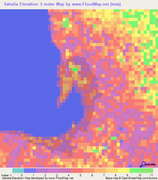 Sahelia,Eritrea Elevation Map