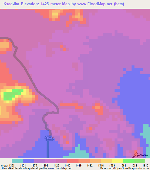 Ksad-Ika,Eritrea Elevation Map
