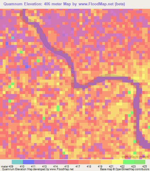 Quamnum,Ethiopia Elevation Map