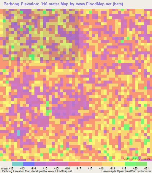 Perbong,Ethiopia Elevation Map