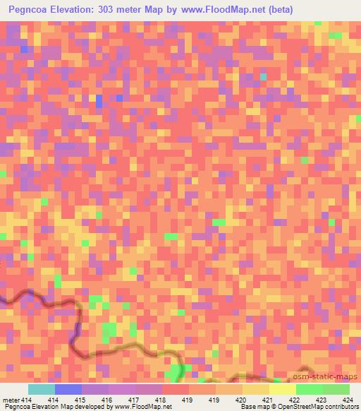 Pegncoa,Ethiopia Elevation Map