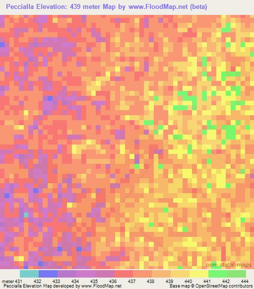 Peccialla,Ethiopia Elevation Map