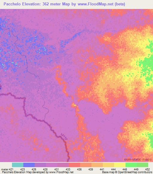 Pacchelo,Ethiopia Elevation Map