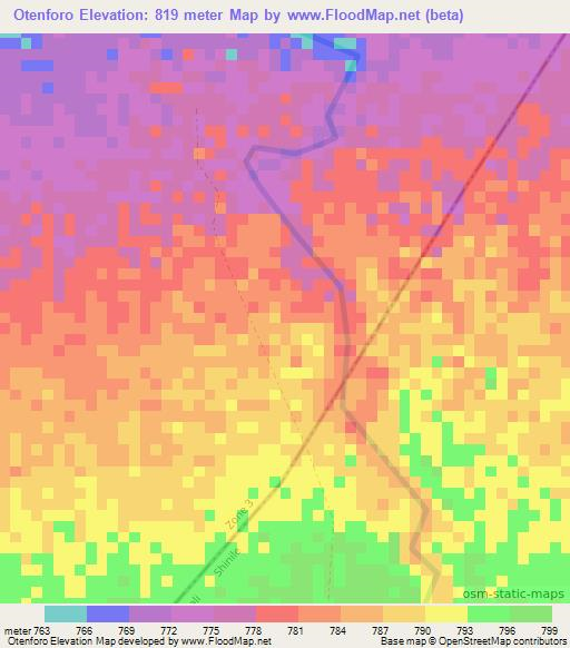 Otenforo,Ethiopia Elevation Map