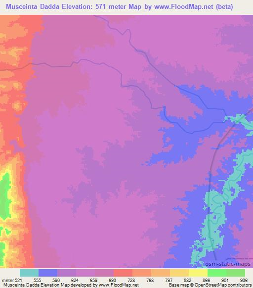 Musceinta Dadda,Ethiopia Elevation Map