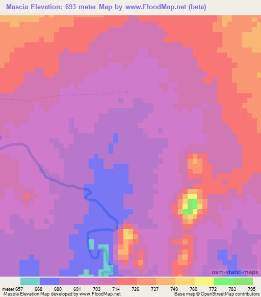 Mascia,Ethiopia Elevation Map
