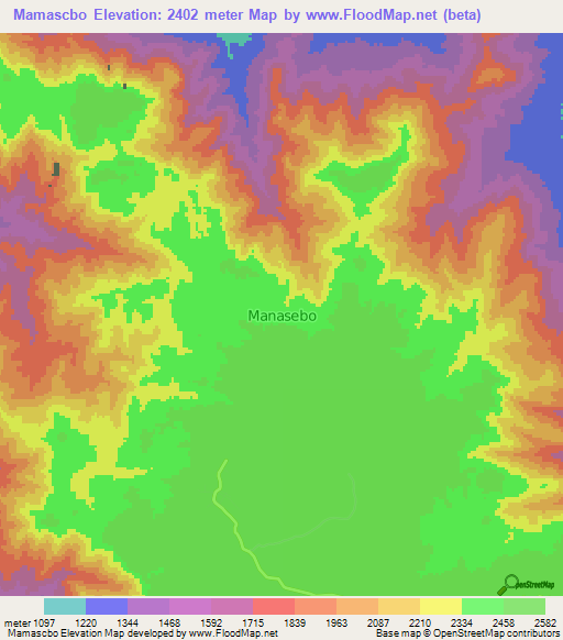 Mamascbo,Ethiopia Elevation Map