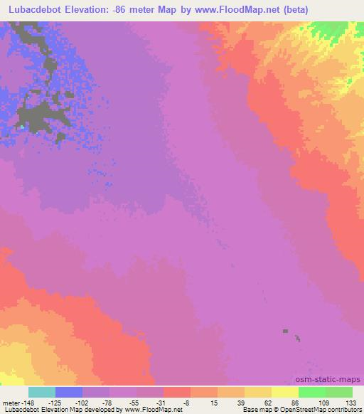 Lubacdebot,Ethiopia Elevation Map