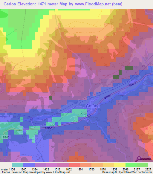 Gerlos,Austria Elevation Map