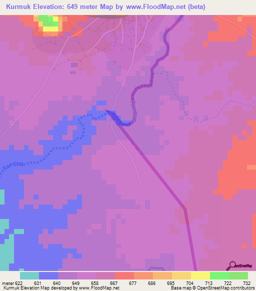 Kurmuk,Ethiopia Elevation Map