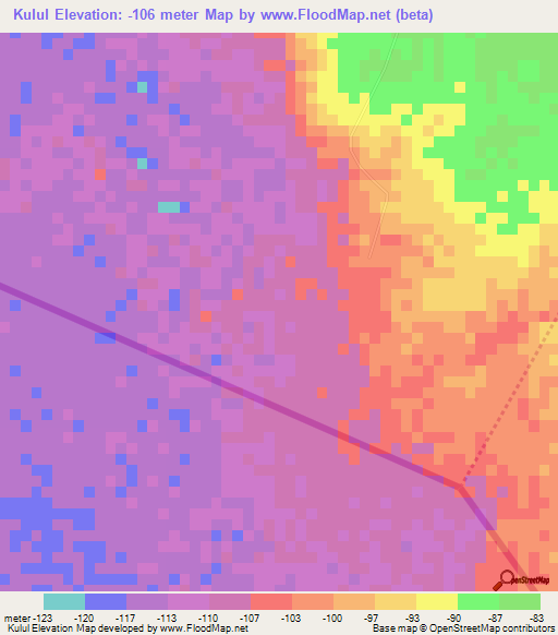 Kulul,Eritrea Elevation Map