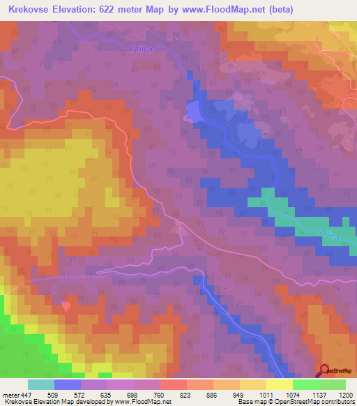 Krekovse,Slovenia Elevation Map