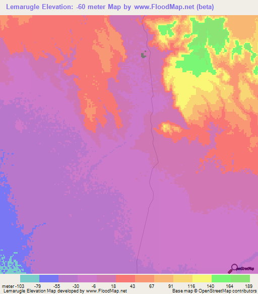 Lemarugle,Eritrea Elevation Map