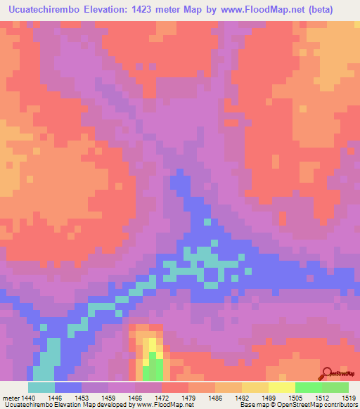 Ucuatechirembo,Angola Elevation Map