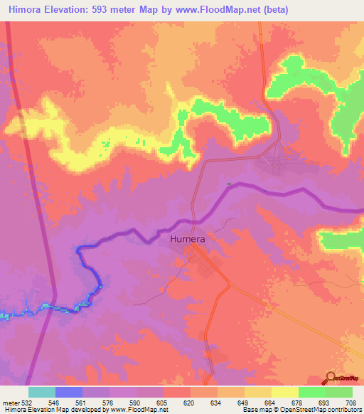Himora,Eritrea Elevation Map
