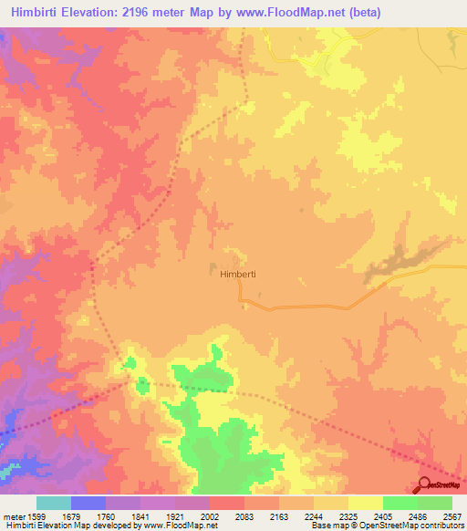 Himbirti,Eritrea Elevation Map