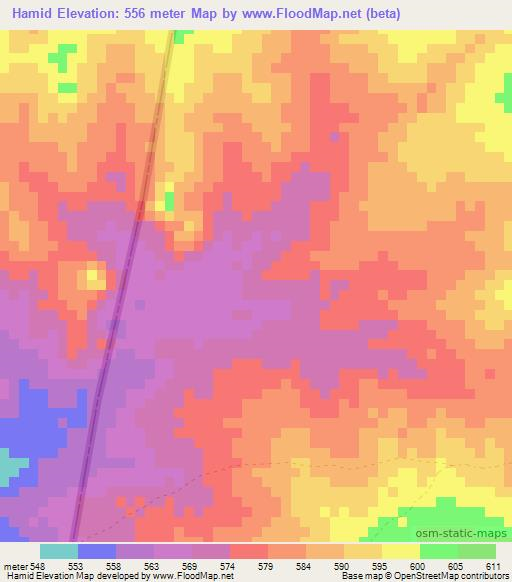 Hamid,Ethiopia Elevation Map