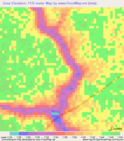 Zone,Namibia Elevation Map