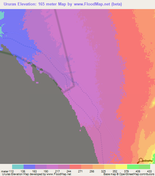 Ururas,Namibia Elevation Map