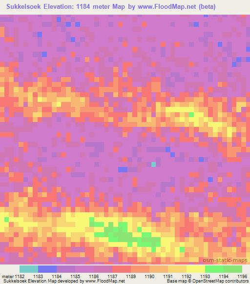 Sukkelsoek,Namibia Elevation Map