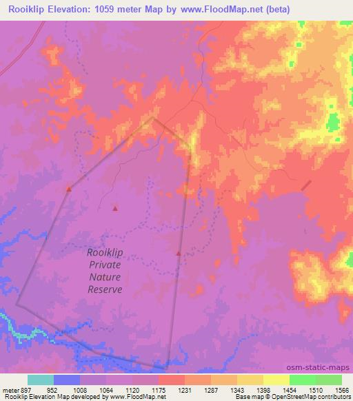 Rooiklip,Namibia Elevation Map