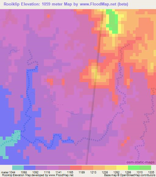 Rooiklip,Namibia Elevation Map