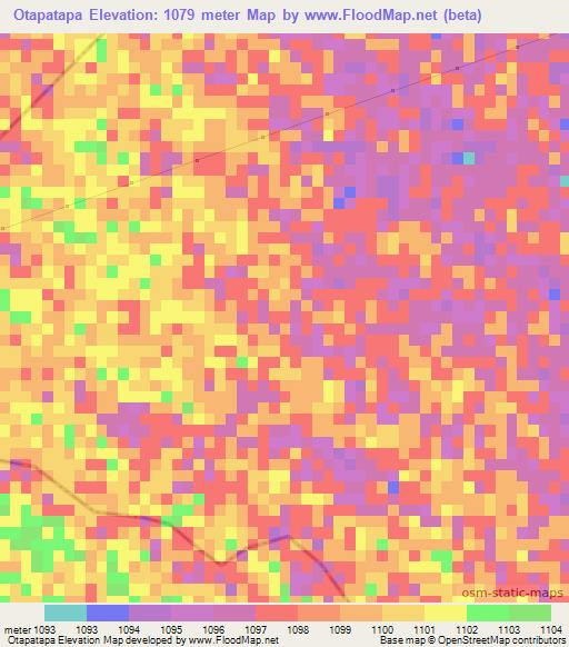 Otapatapa,Namibia Elevation Map