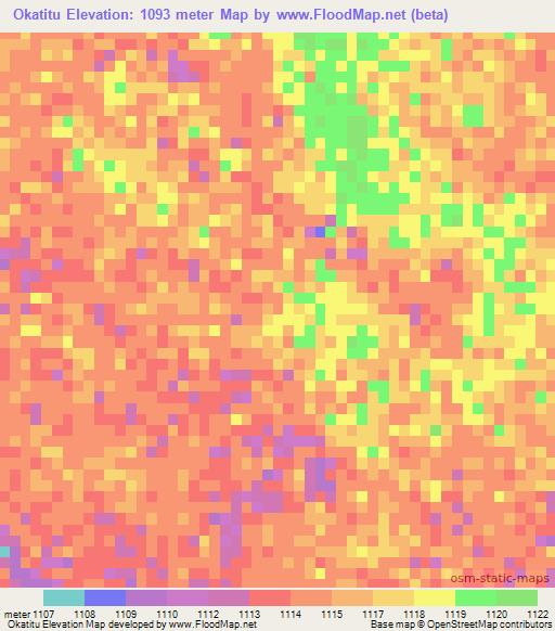 Okatitu,Namibia Elevation Map