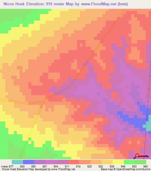 Nicos Hoek,Namibia Elevation Map