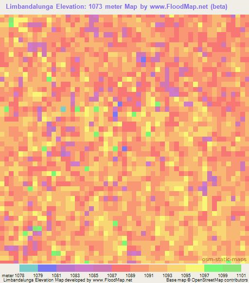 Limbandalunga,Namibia Elevation Map