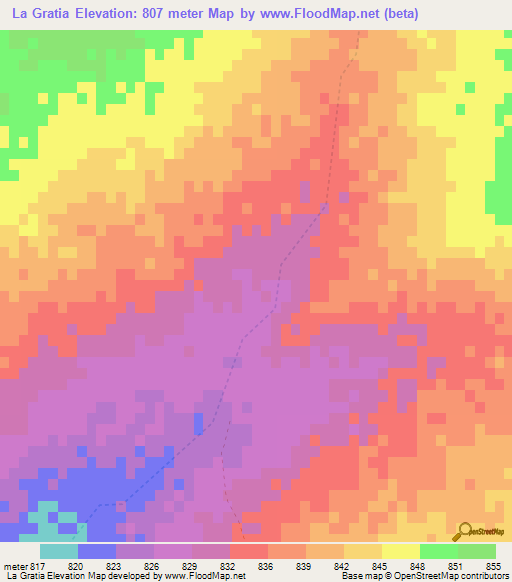 La Gratia,Namibia Elevation Map